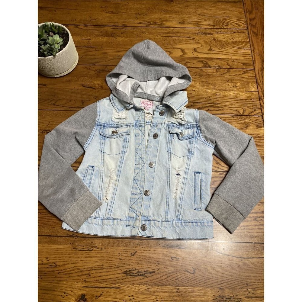 Kids Chillipop Denim Blue jean Jacket Size 10/12 Girls